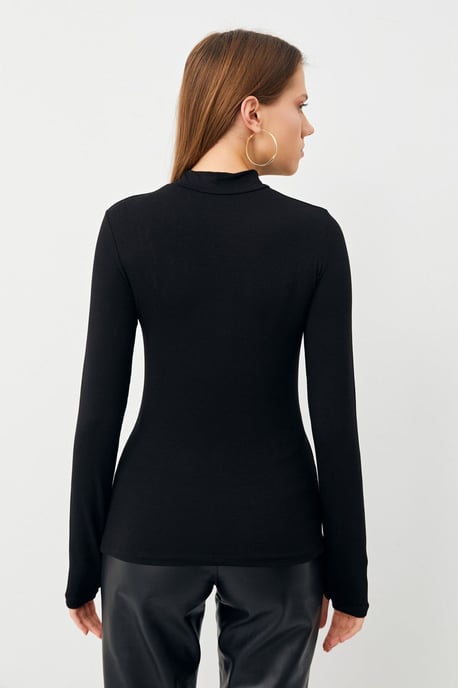 Bipantolon Damen Slim-Fit-Body mit halbem Rollkragen - Image 3