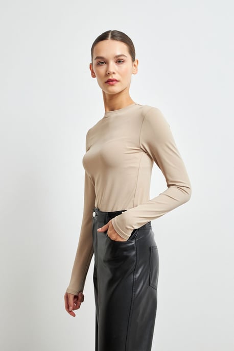 Bipantolon Damenbluse mit Slim Fit und Rundhalsausschnitt - Image 1