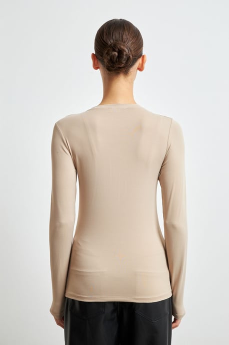 Bipantolon Damenbluse mit Slim Fit und Rundhalsausschnitt - Image 4