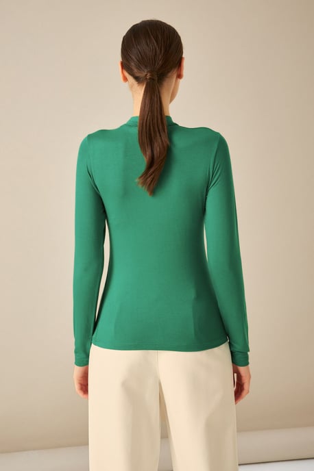 Bipantolon Damen-Bodysuit mit Slim Fit und halbem Rollkragen - Image 3