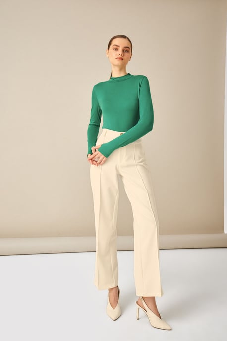 Bipantolon Damen-Bodysuit mit Slim Fit und halbem Rollkragen - Image 5