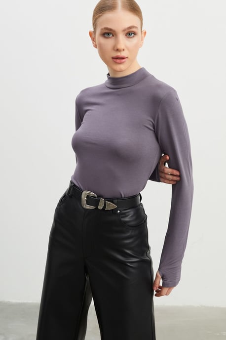 Bipantolon Damen Slim-Fit-Body mit Stehkragen - Image 4