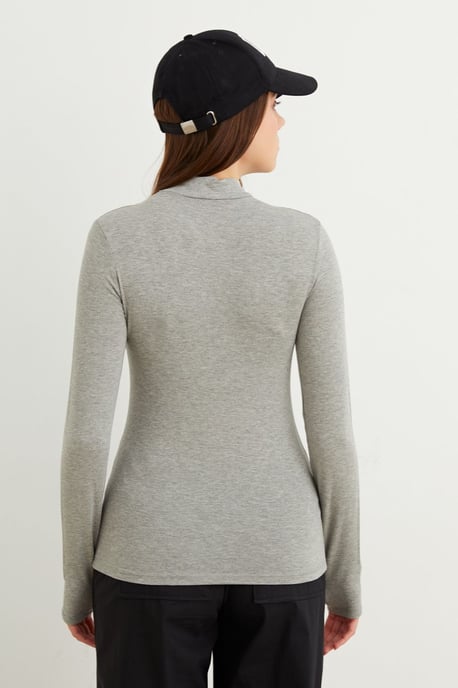 Bipantolon Damen Slim-Fit-Body mit halbem Rollkragen - Image 4
