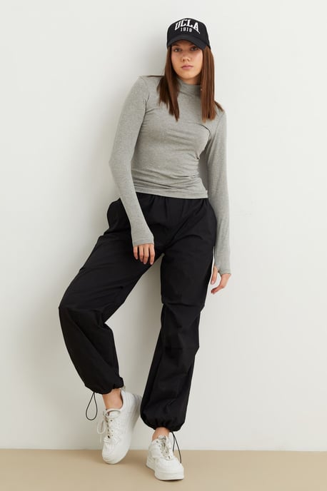 Bipantolon Damen Slim-Fit-Body mit halbem Rollkragen - Image 6
