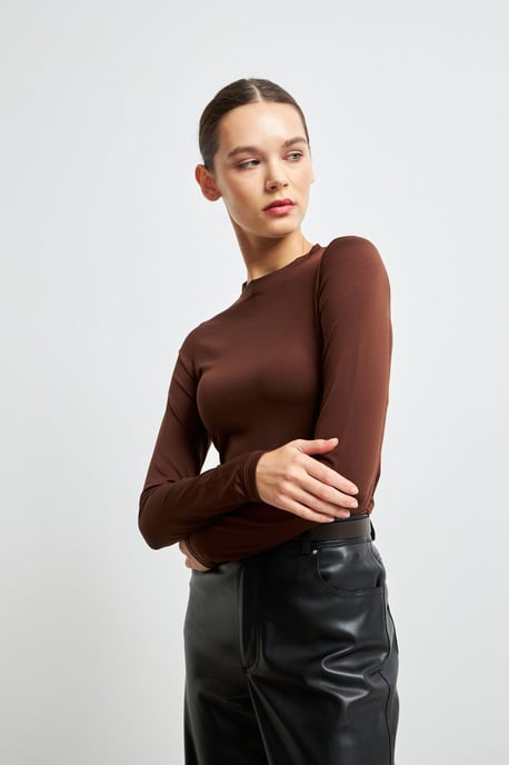 Bipantolon Damenbluse mit Rundhalsausschnitt und Slim Fit - Image 2