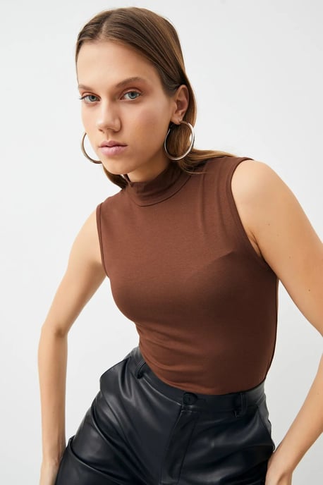 Bipantolon Damen 2er-Pack ärmellose Bodys mit halbem Rollkragen - Image 6
