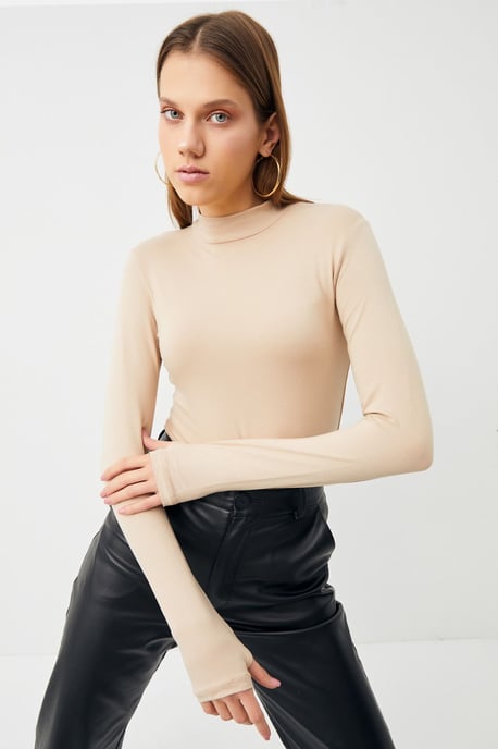 Bipantolon Damen 2er-Pack Bodys mit Cut-out und halbem Rollkragen - Image 3