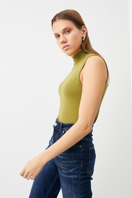Bipantolon Damen 2er-Pack ärmellose Bodys mit halbem Rollkragen - Image 6