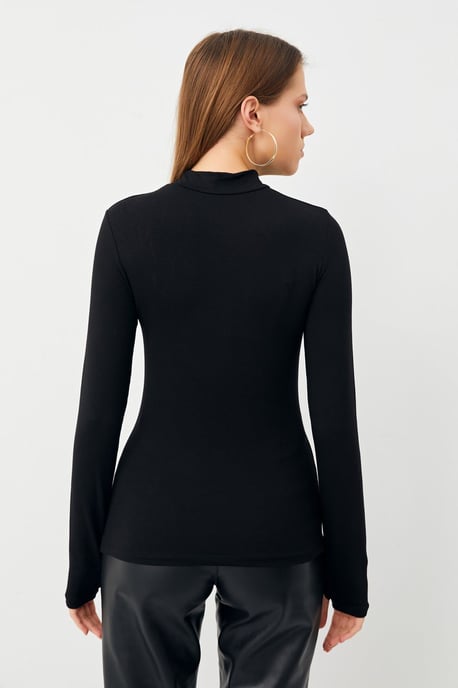 Bipantolon Damen 2er-Pack Bodys mit Cut-out und halbem Rollkragen - Image 3