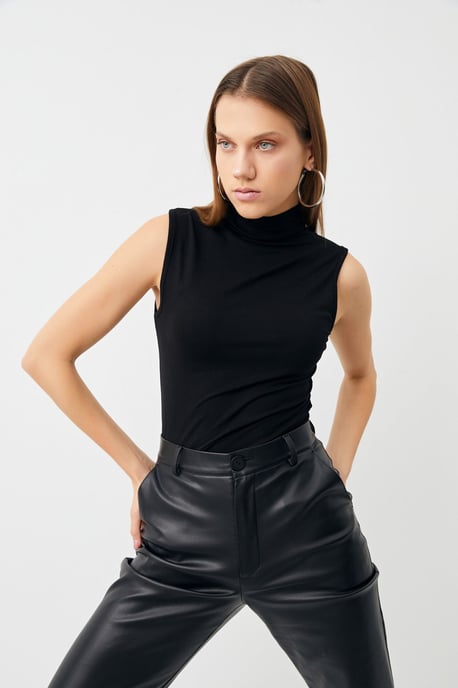 Bipantolon Damen 2er-Pack ärmellose Bodys mit halbem Rollkragen - Image 2