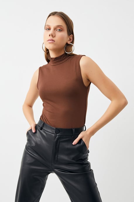 Bipantolon Damen 2er-Pack ärmellose Bodys mit halbem Rollkragen - Image 5
