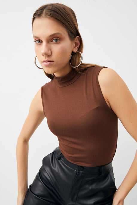 Bipantolon Damen 2er-Pack ärmellose Bodys mit halbem Rollkragen - Image 6