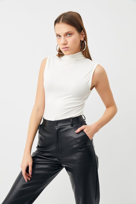 Bipantolon Damen 2er-Pack ärmellose Bodys mit halbem Rollkragen - Image 2