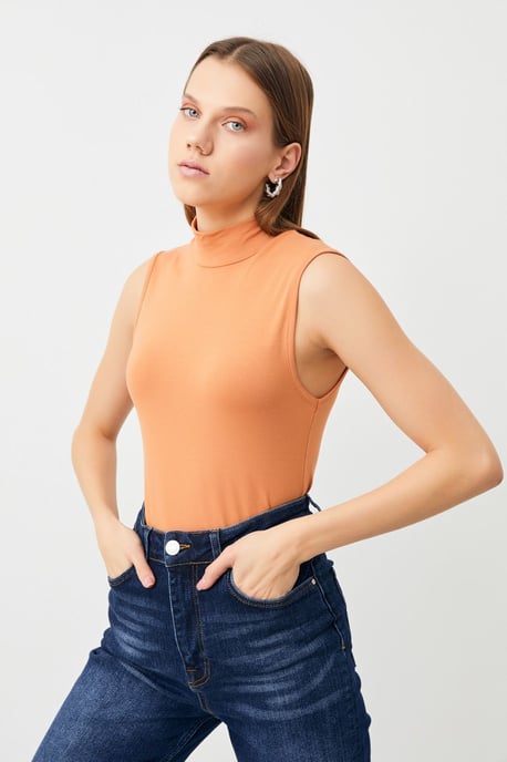 Bipantolon Damen 2er-Pack ärmellose Bodys mit halbem Rollkragen - Image 2
