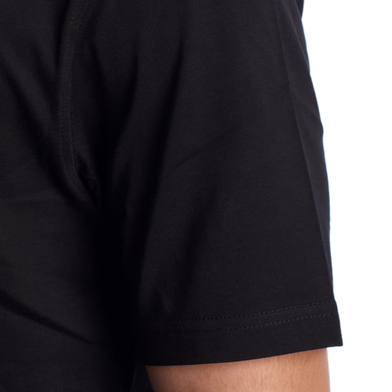 Diesel T‑Shirt mit kreisförmigem Metalllogo - Schwarz - Image 4