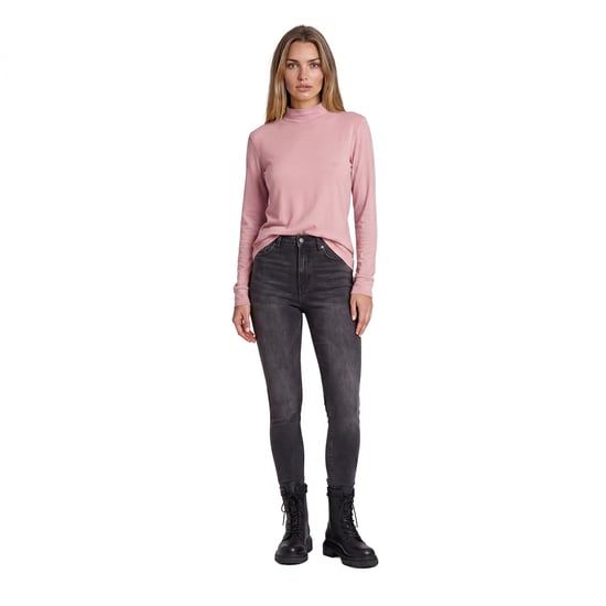 Langärmeliges T-Shirt mit halbhohem Kragen 1625-M Damen - Image 4