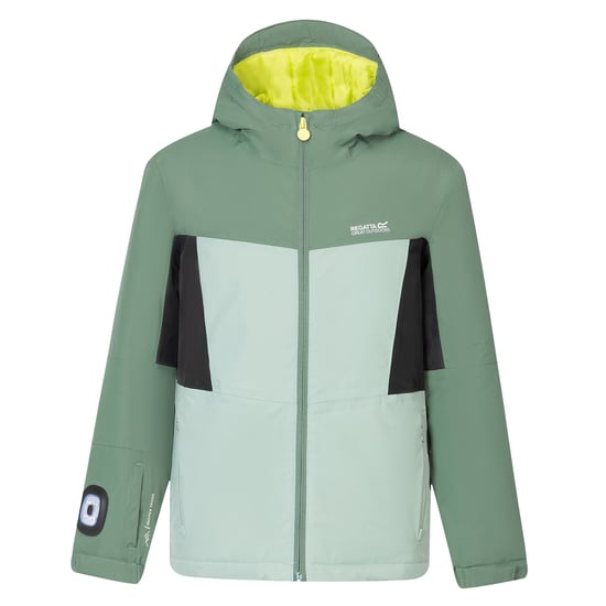 Regatta - "Beamz" Jacke, wasserfest für Kinder, Isoliert (Dunkler Wald/Gletscher/Wilde Limette) - Image 2