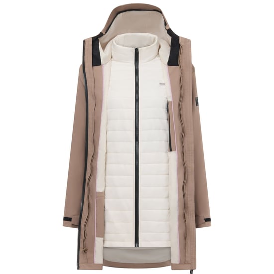 Regatta - "Denbury" Jacke für Damen, 3 in 1 (Mokka/Helles Vanillegelb) - Image 4