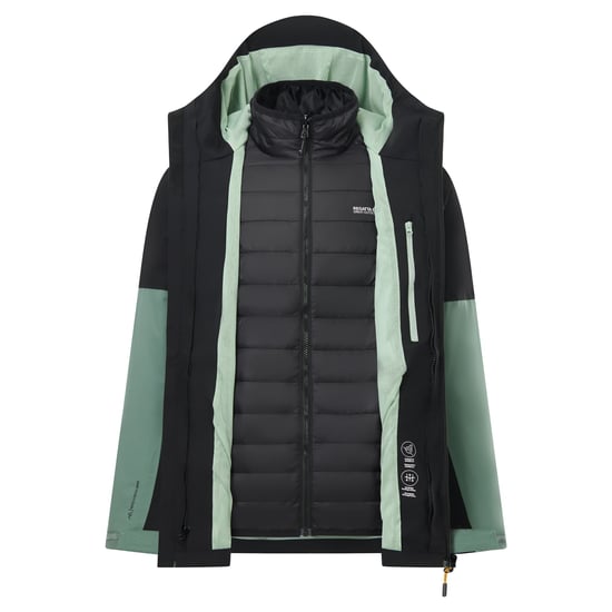 Regatta - "Wentwood" Jacke für Herren (Dunkelwaldgrün/Schwarz) - Image 5