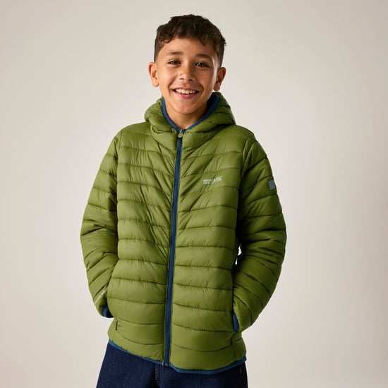 Regatta - "Marizion" Steppjacke mit Kapuze für Kinder (Goldzypresse/Aviatorblau) - Image 1