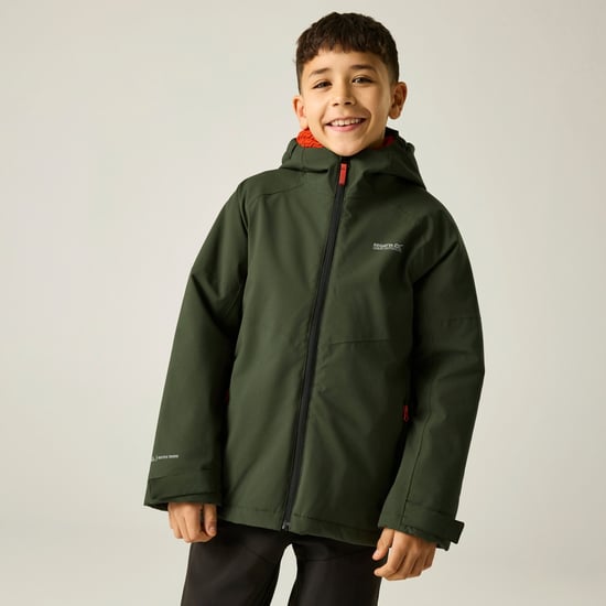 Regatta - "Hillain" Jacke, wasserfest für Kinder, Gepolstert (Dunkel-Khaki/Rooibos Tee) - Image 1