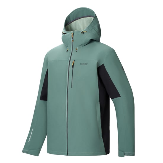 Regatta - "Birchdale II" Jacke, wasserfest für Herren (Dunkelwaldgrün/Schwarz) - Image 3