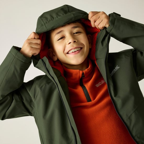 Regatta - "Hillain" Jacke, wasserfest für Kinder, Gepolstert (Dunkel-Khaki/Rooibos Tee) - Image 4