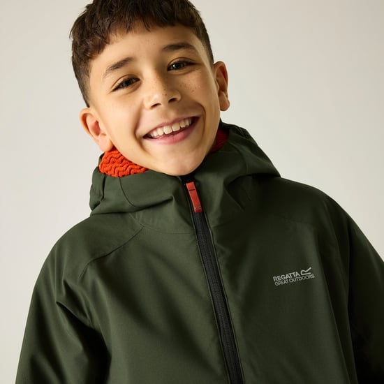 Regatta - "Hillain" Jacke, wasserfest für Kinder, Gepolstert (Dunkel-Khaki/Rooibos Tee) - Image 6