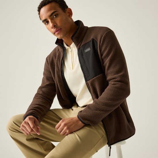 Regatta - "Frankie" Fleecejacke für Herren, Teddyfleece (Gemahlener Kaffee/Schwarz) - Image 1