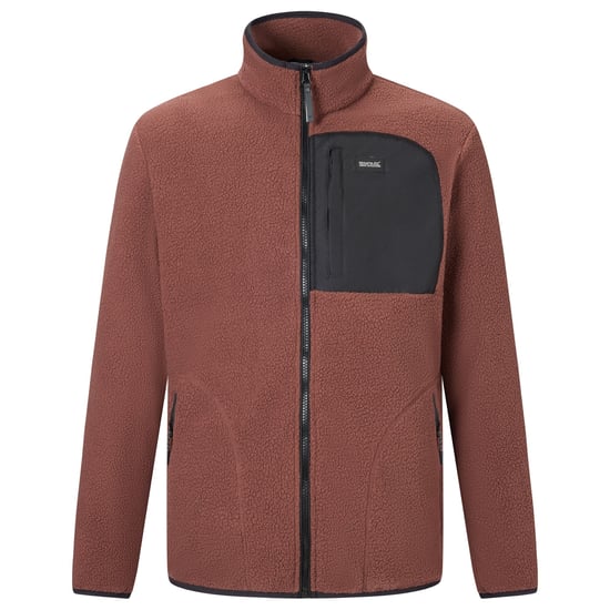 Regatta - "Frankie" Fleecejacke für Herren, Teddyfleece (Gemahlener Kaffee/Schwarz) - Image 2