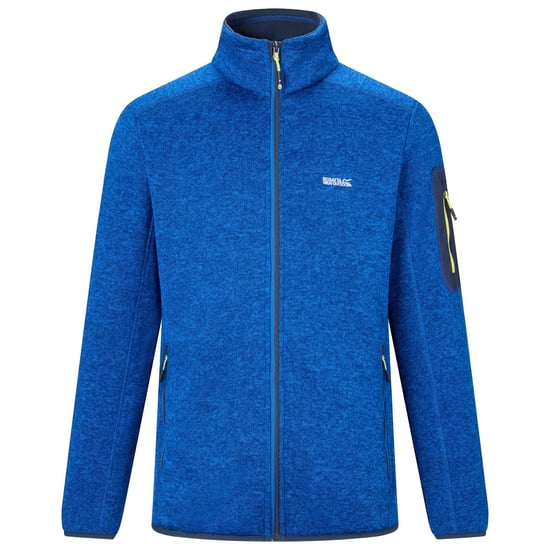 Regatta - "Newhill" Fleecejacke für Herren, Durchgehender Reißverschluss, meliert (Königsblau/Wilde Limette) - Image 2