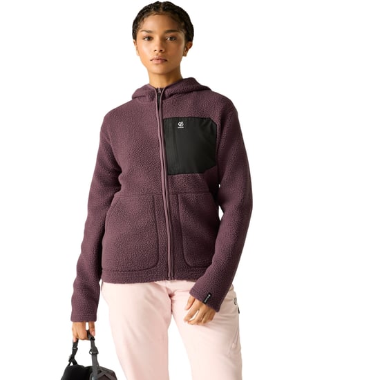 Dare 2B - "Firn" Fleece für Damen, mit Kapuze, Teddyfleece (Huckleberry) - Image 1