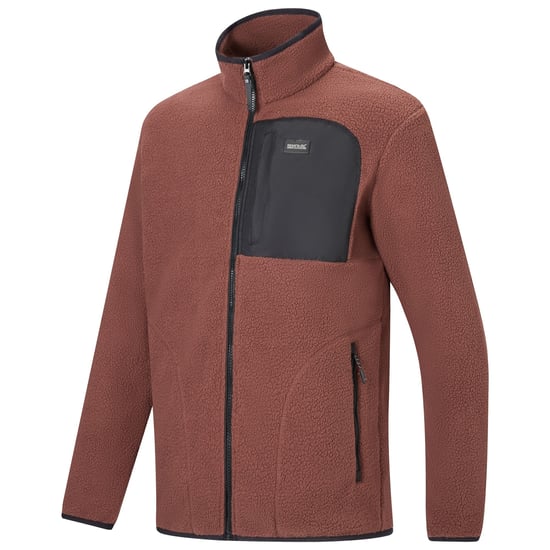 Regatta - "Frankie" Fleecejacke für Herren, Teddyfleece (Gemahlener Kaffee/Schwarz) - Image 4