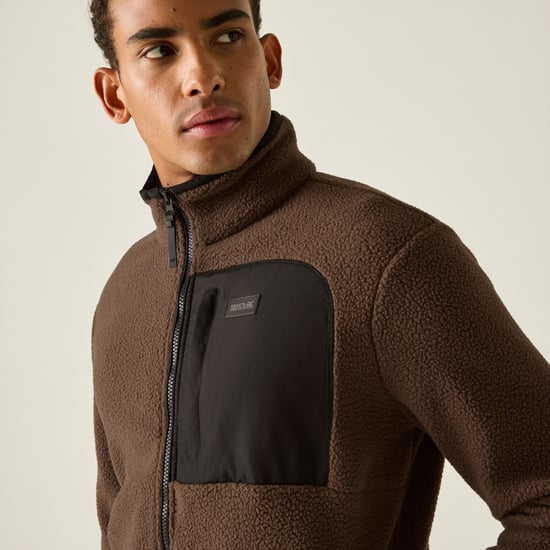 Regatta - "Frankie" Fleecejacke für Herren, Teddyfleece (Gemahlener Kaffee/Schwarz) - Image 6