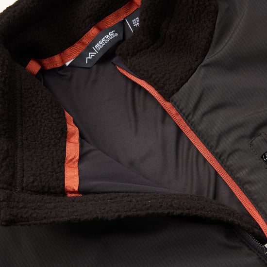 Regatta - "Morran" Fleecejacke für Herren, Durchgehender Reißverschluss, Wasserbeständig (Schwarz/Gebrannte Henna) - Image 5