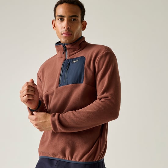 Regatta - "Frankie" Fleece-Oberteil für Herren, mit halbem Reißverschluss (dunkele Kirsche/Marine) - Image 6