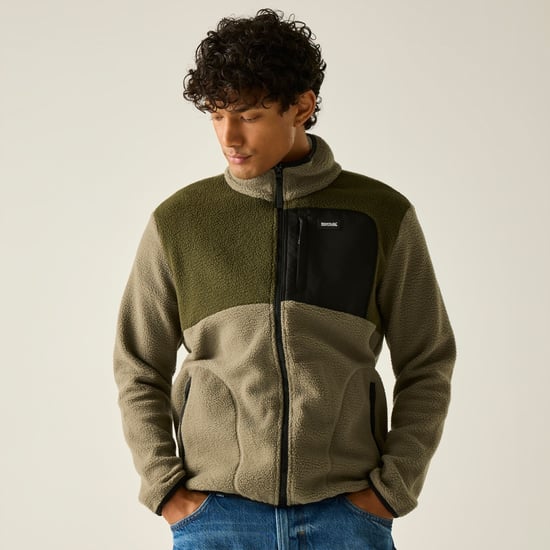 Regatta - "Frankie" Fleecejacke für Herren, Teddyfleece (Smokey Olive/Dunkel-Khaki) - Image 1