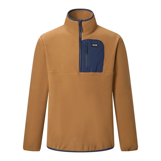 Regatta - "Frankie" Fleece-Oberteil für Herren, mit halbem Reißverschluss (Dunkle Haut Braun/Marine) - Image 2