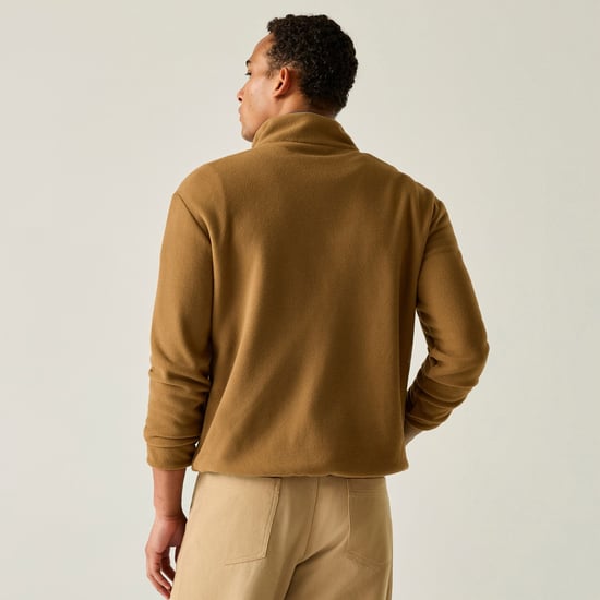 Regatta - "Frankie" Fleece-Oberteil für Herren, mit halbem Reißverschluss (Dunkle Haut Braun/Marine) - Image 5