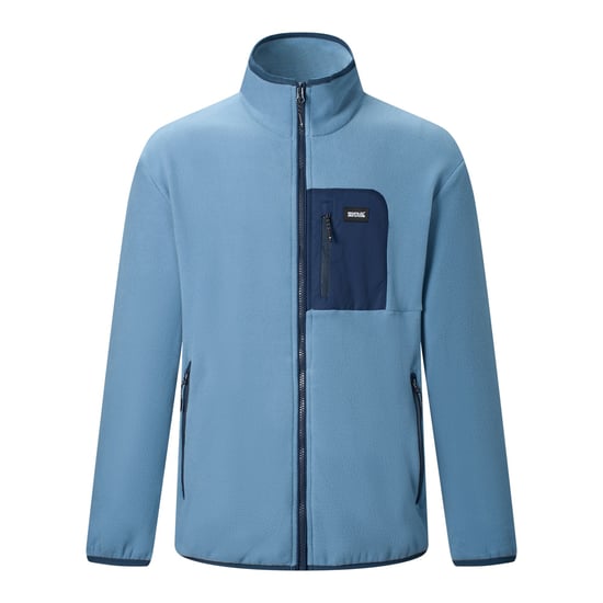 Regatta - "Frankie" Fleecejacke für Herren, Durchgehender Reißverschluss (Grau/Marine) - Image 2