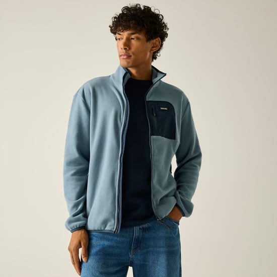 Regatta - "Frankie" Fleecejacke für Herren, Durchgehender Reißverschluss (Grau/Marine) - Image 6