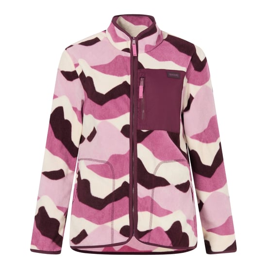 Regatta - "Frankie" Fleecejacke für Damen, Durchgehender Reißverschluss (Hellrosa/Weinrot/Naturweiß) - Image 2