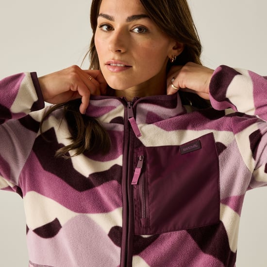 Regatta - "Frankie" Fleecejacke für Damen, Durchgehender Reißverschluss (Hellrosa/Weinrot/Naturweiß) - Image 5