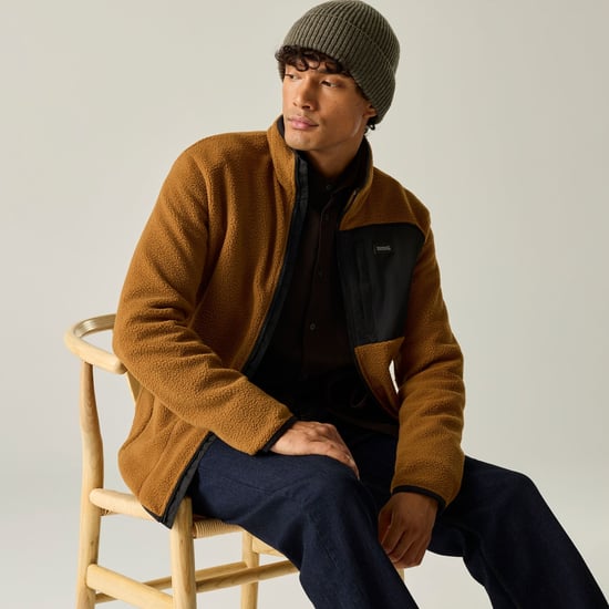 Regatta - "Frankie" Fleecejacke für Herren, Teddyfleece (Dunkle Haut Braun/Schwarz) - Image 1