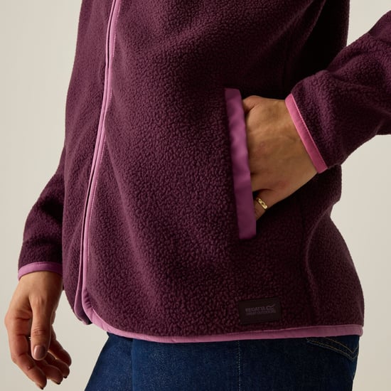 Regatta - "Frankie" Fleecejacke für Damen, Durchgehender Reißverschluss, Teddyfleece (Feige-Veilchen) - Image 6