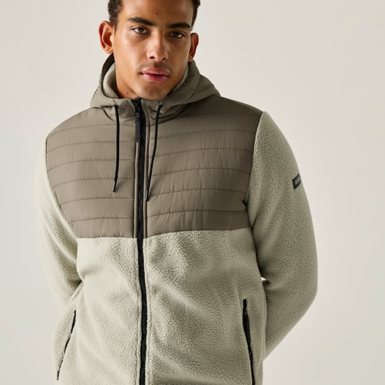 Regatta - "Frankie" Hybridjacke für Herren, Fleece, Teddyfleece (Abbeystone/Smokey Olive) - Image 4