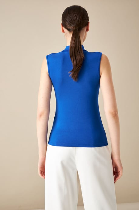 Bipantolon Damenärmellose Bluse mit halbem Rollkragen - Image 4