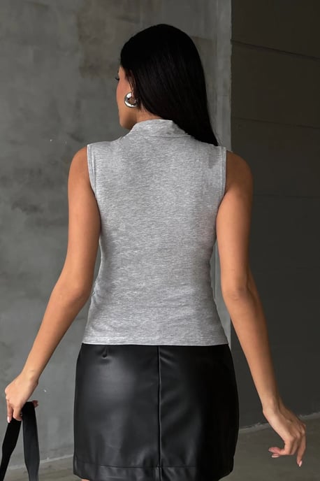 Bipantolon Damenärmellose Bluse mit halbem Rollkragen - Image 4