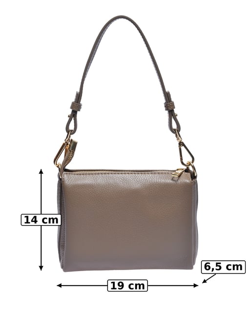 Luisa Vannini Beige Rindsledertasche - Image 5