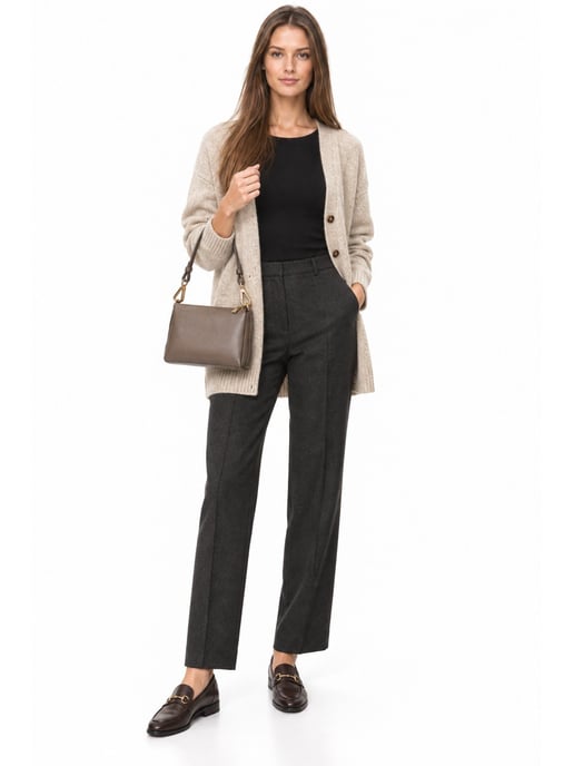 Luisa Vannini Beige Rindsledertasche - Image 6